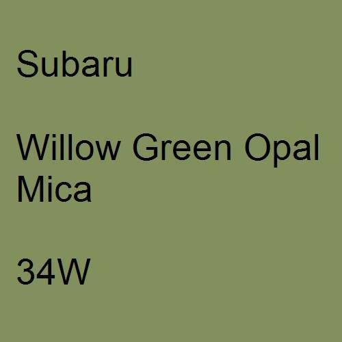 Subaru, Willow Green Opal Mica, 34W.